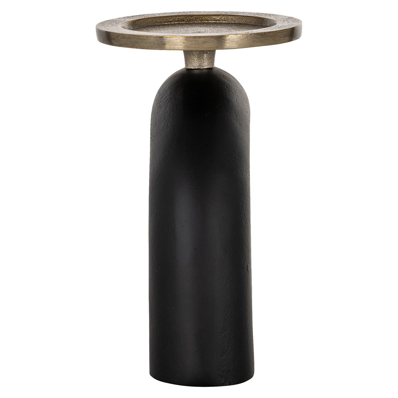 Candle holder Livi black/gold small