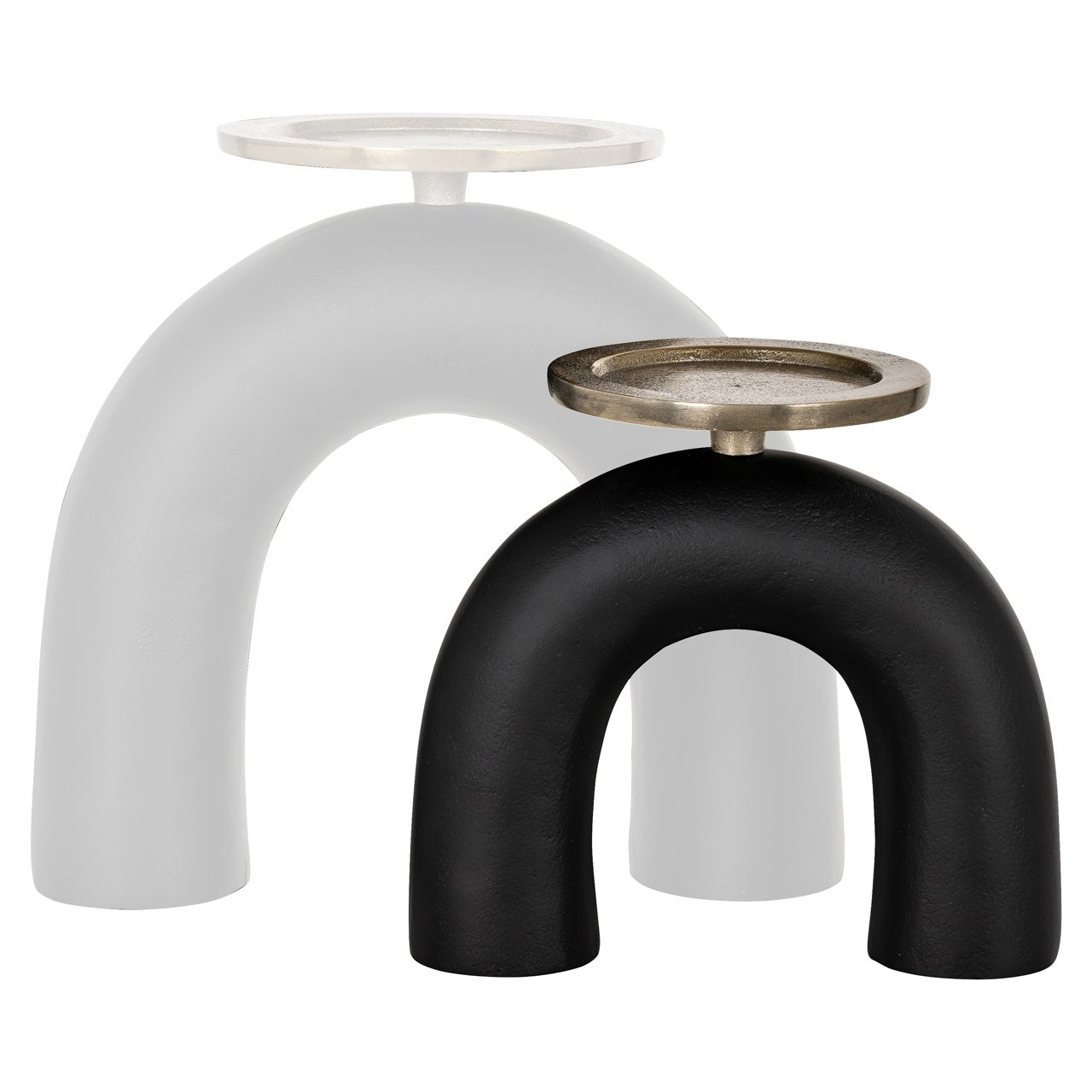 Candle holder Livi black/gold small