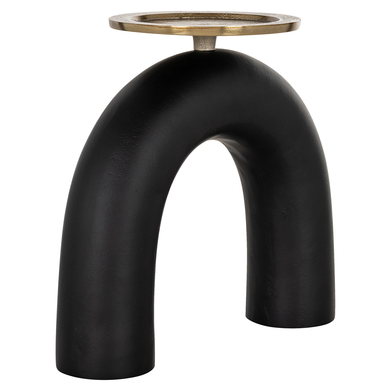 Candle holder Livi black/gold large