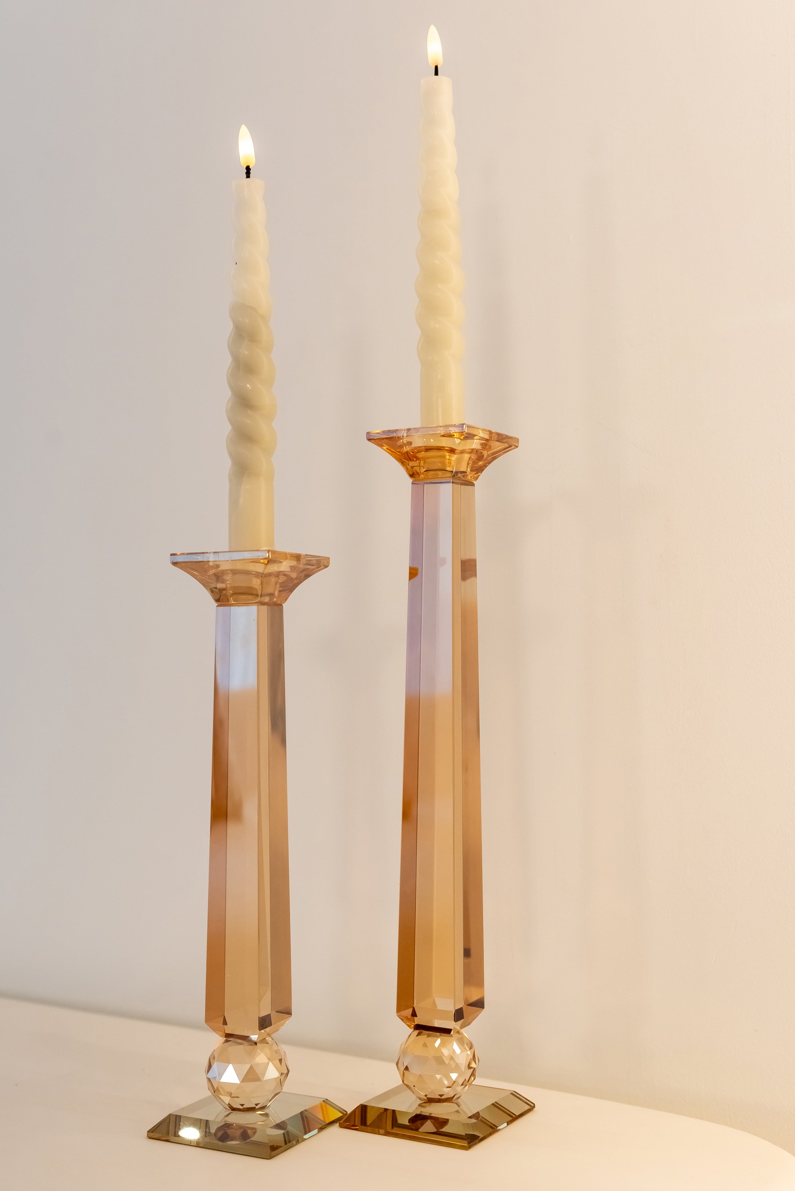 Candle holder Milou amber small