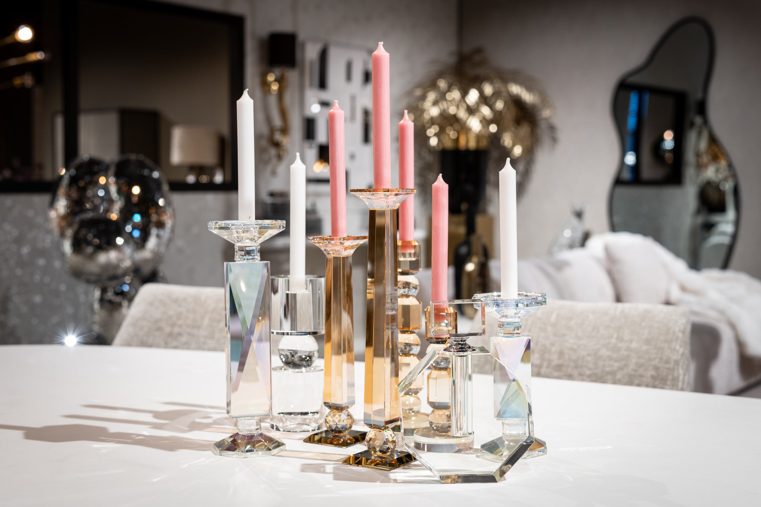 Candle holder Milou amber small