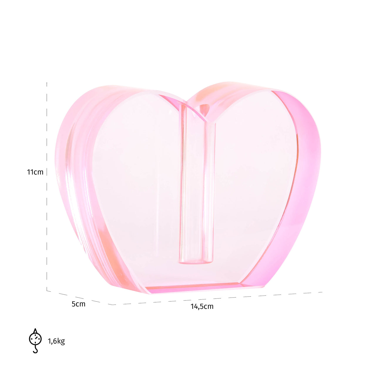 Candle holder Sanae pink