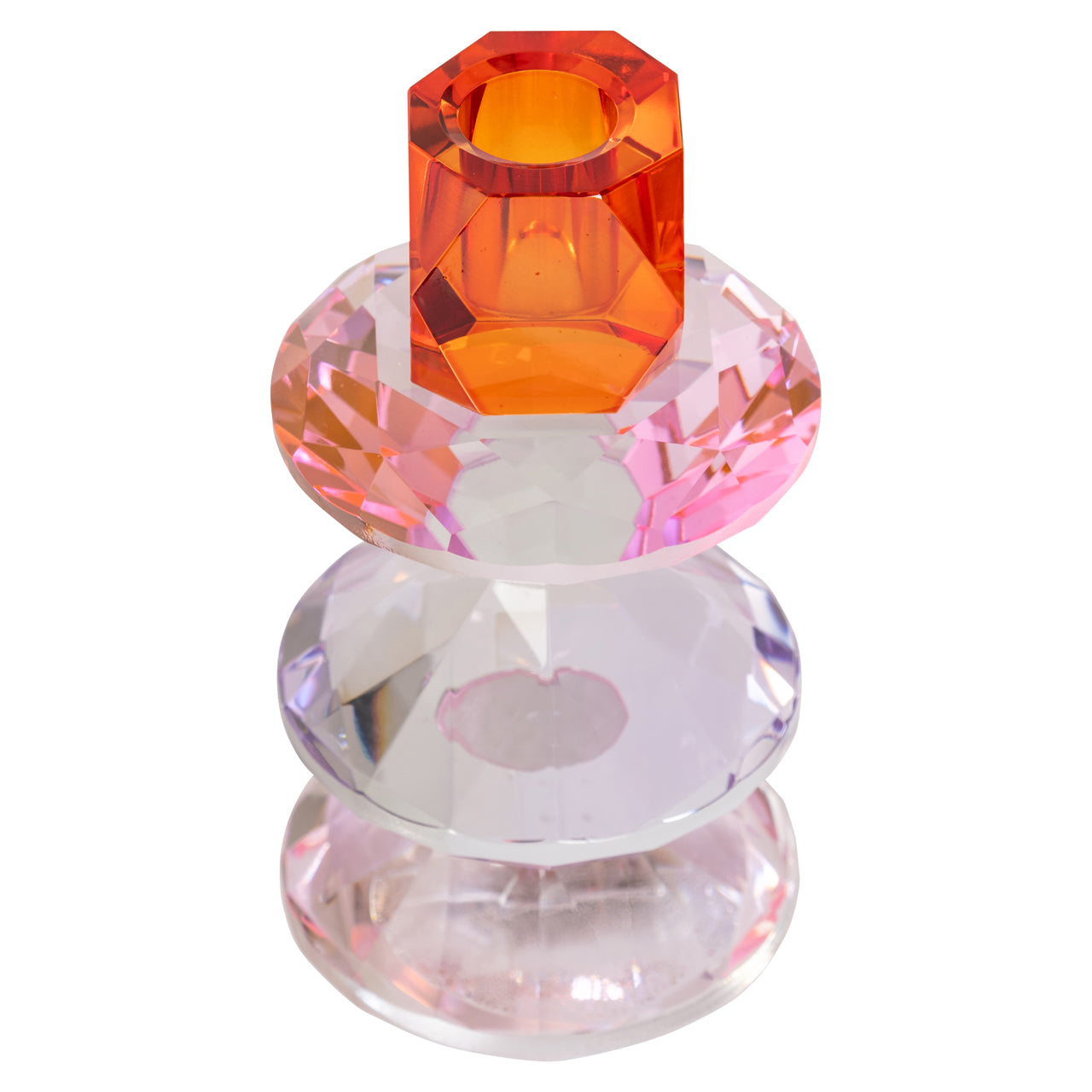 Candle holder Yalena pink large