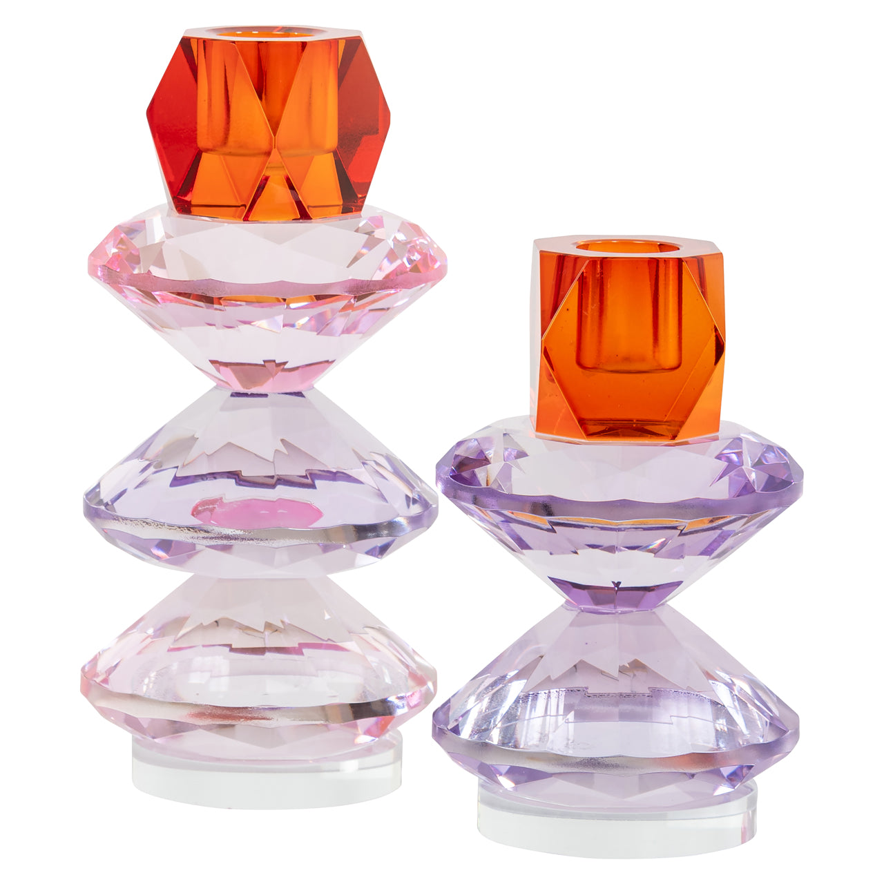 Candle holder Yalena pink large