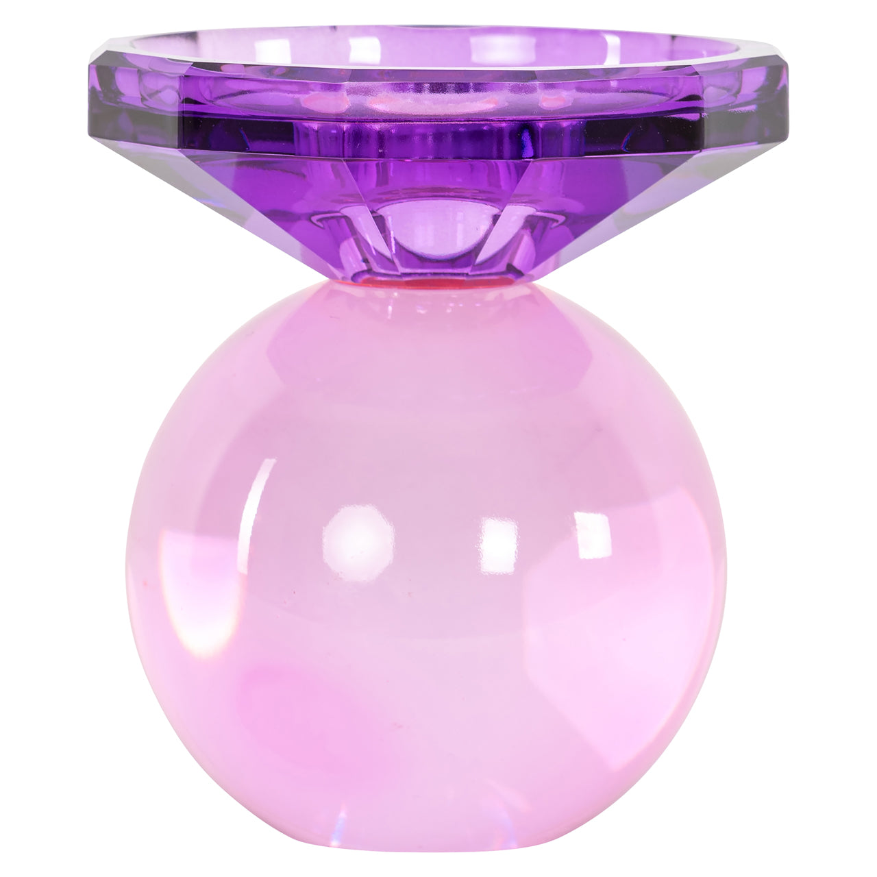 Candle holder Una pink