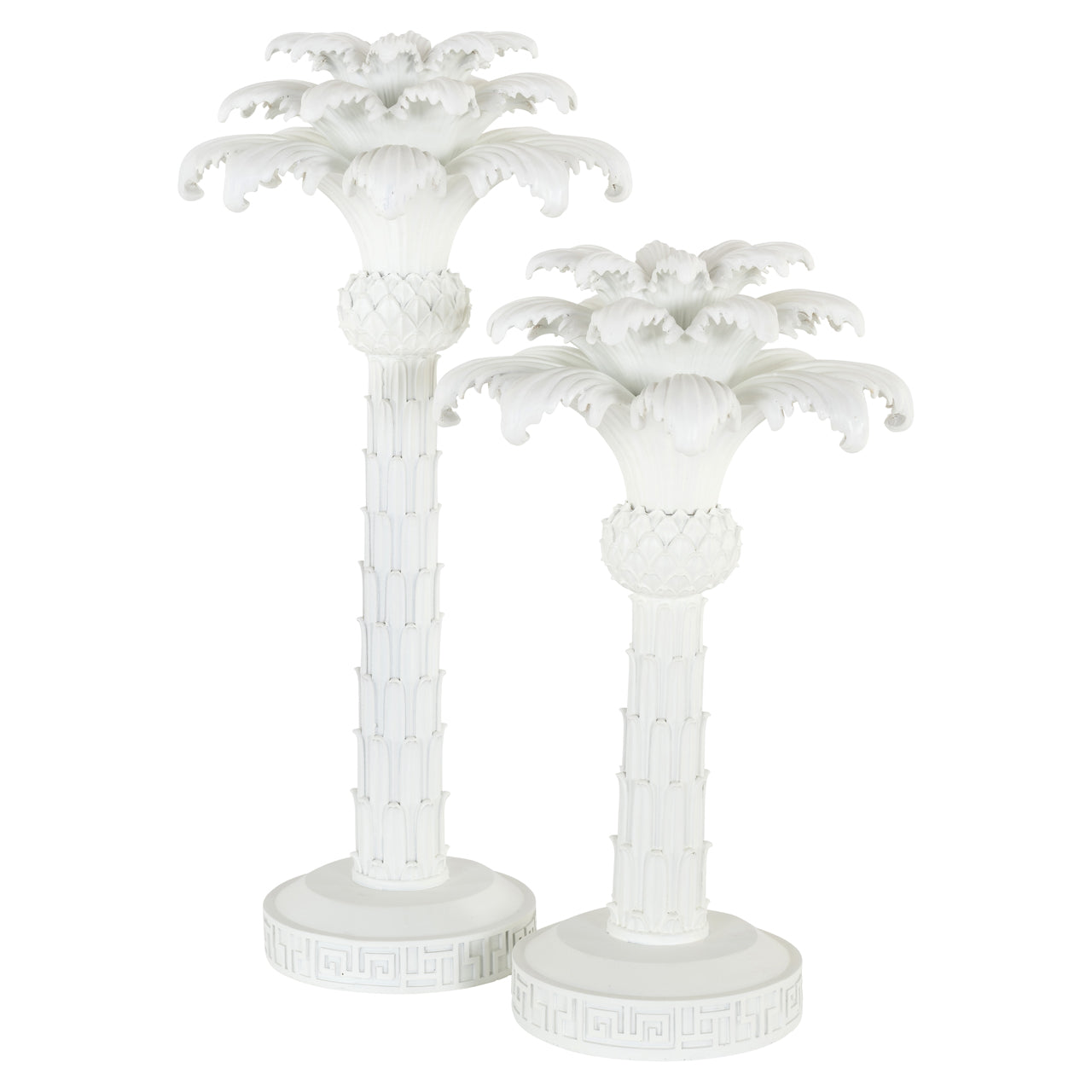 Candle holder Palma white small