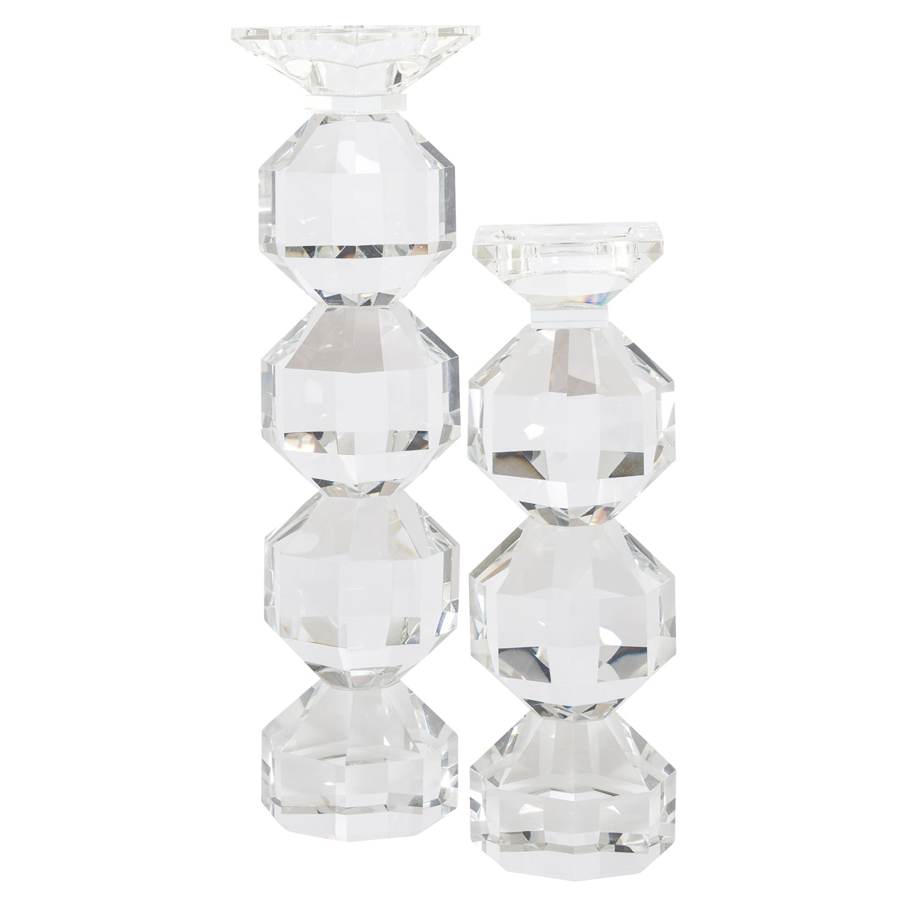 Candle holder Safia clear transparent large