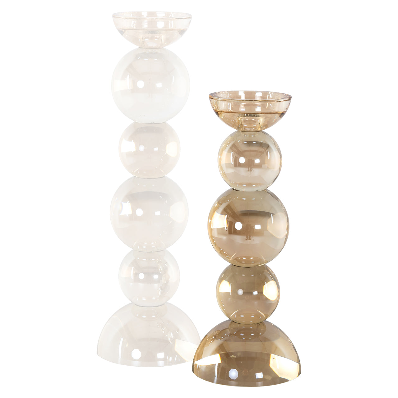 Candle holder Emie brown small