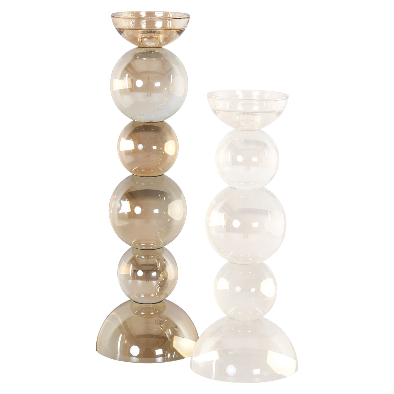 Candle holder Emie brown large