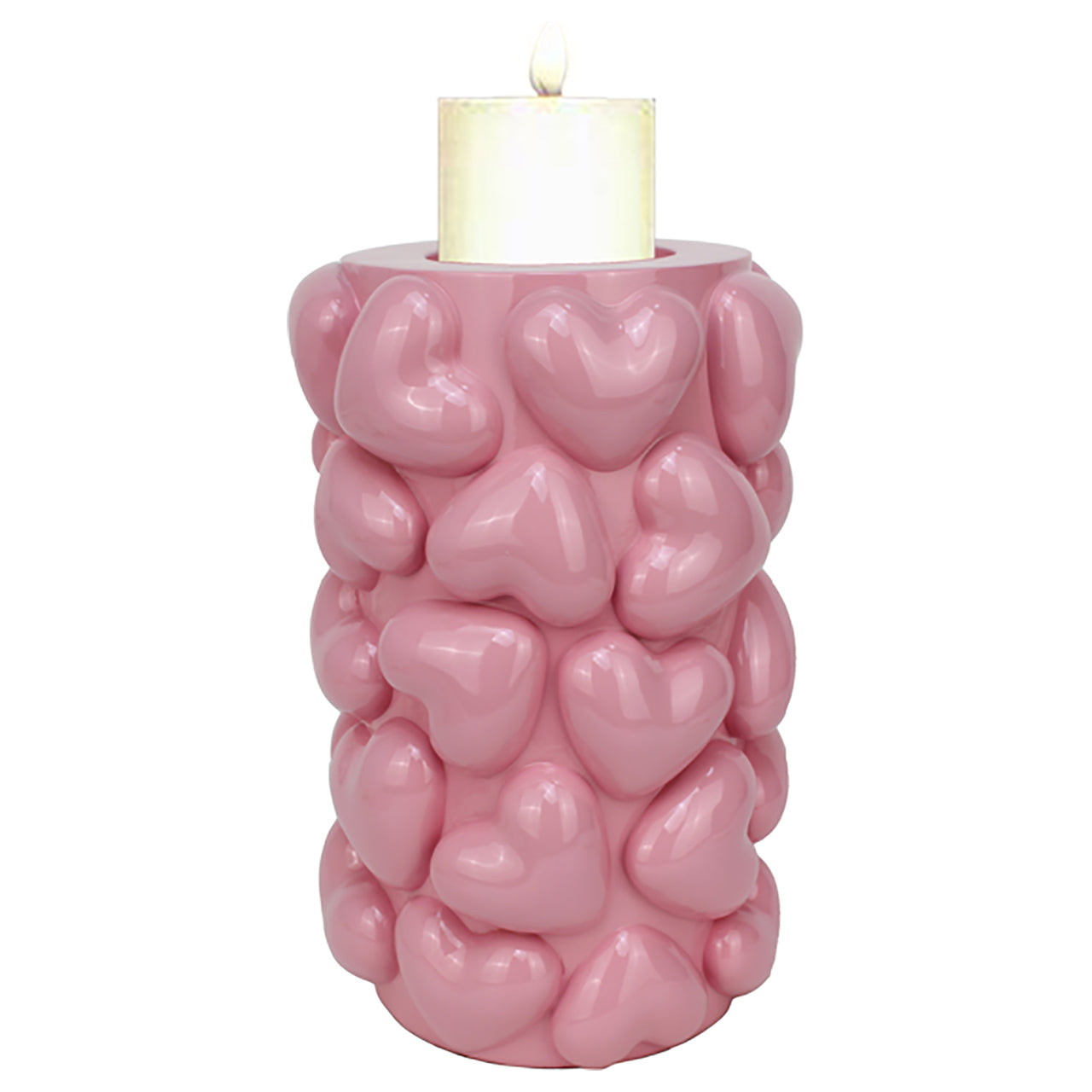 Candle holder Emel pink small