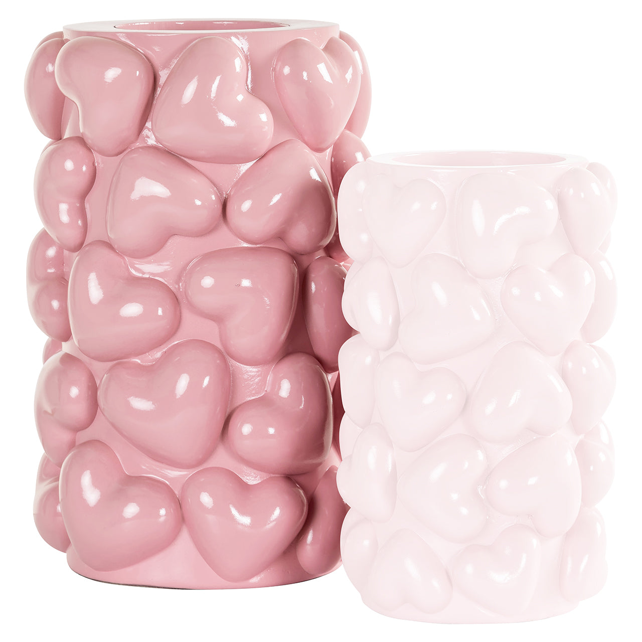 Candle holder Emel hearts big (Pink)