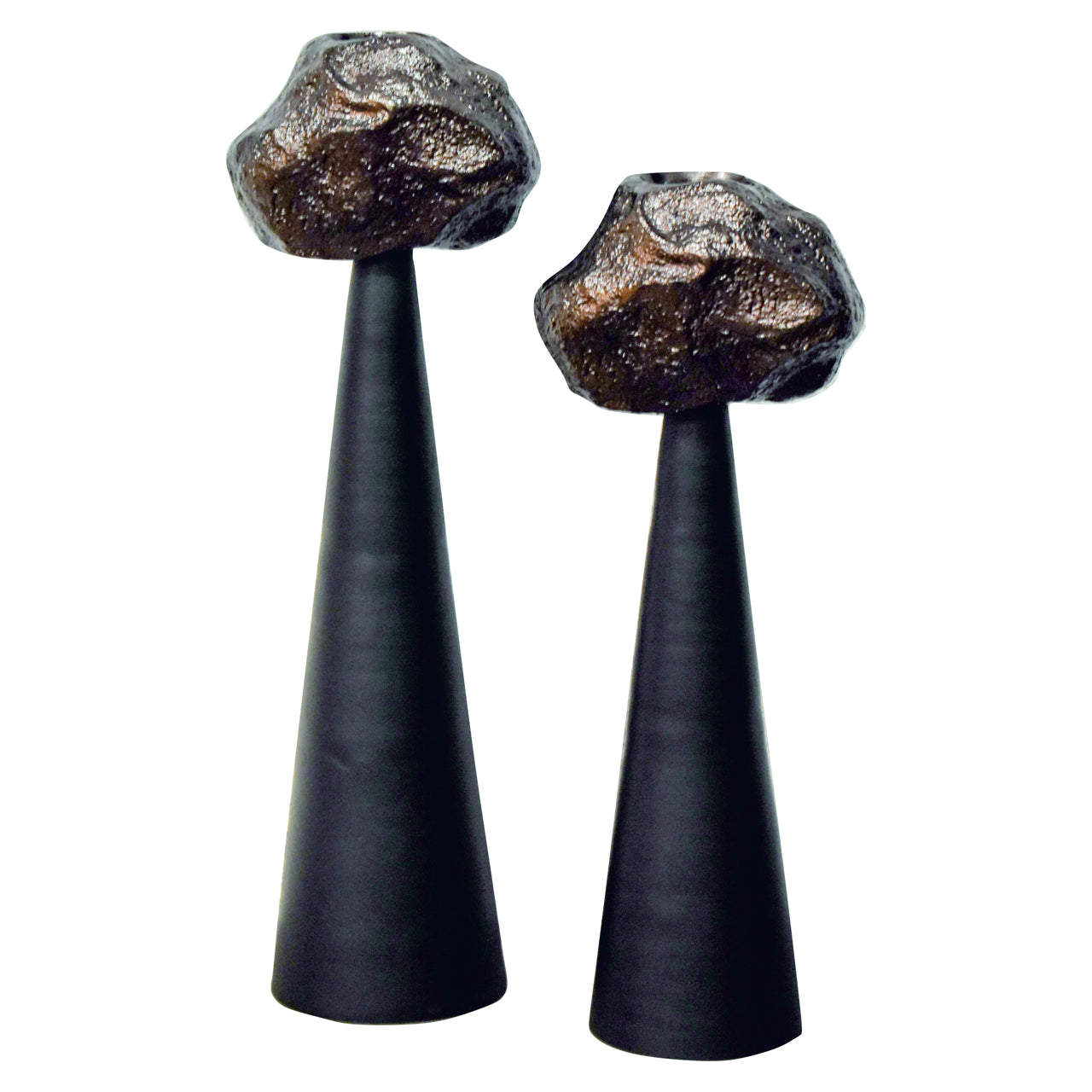 Candle holder Moira black large