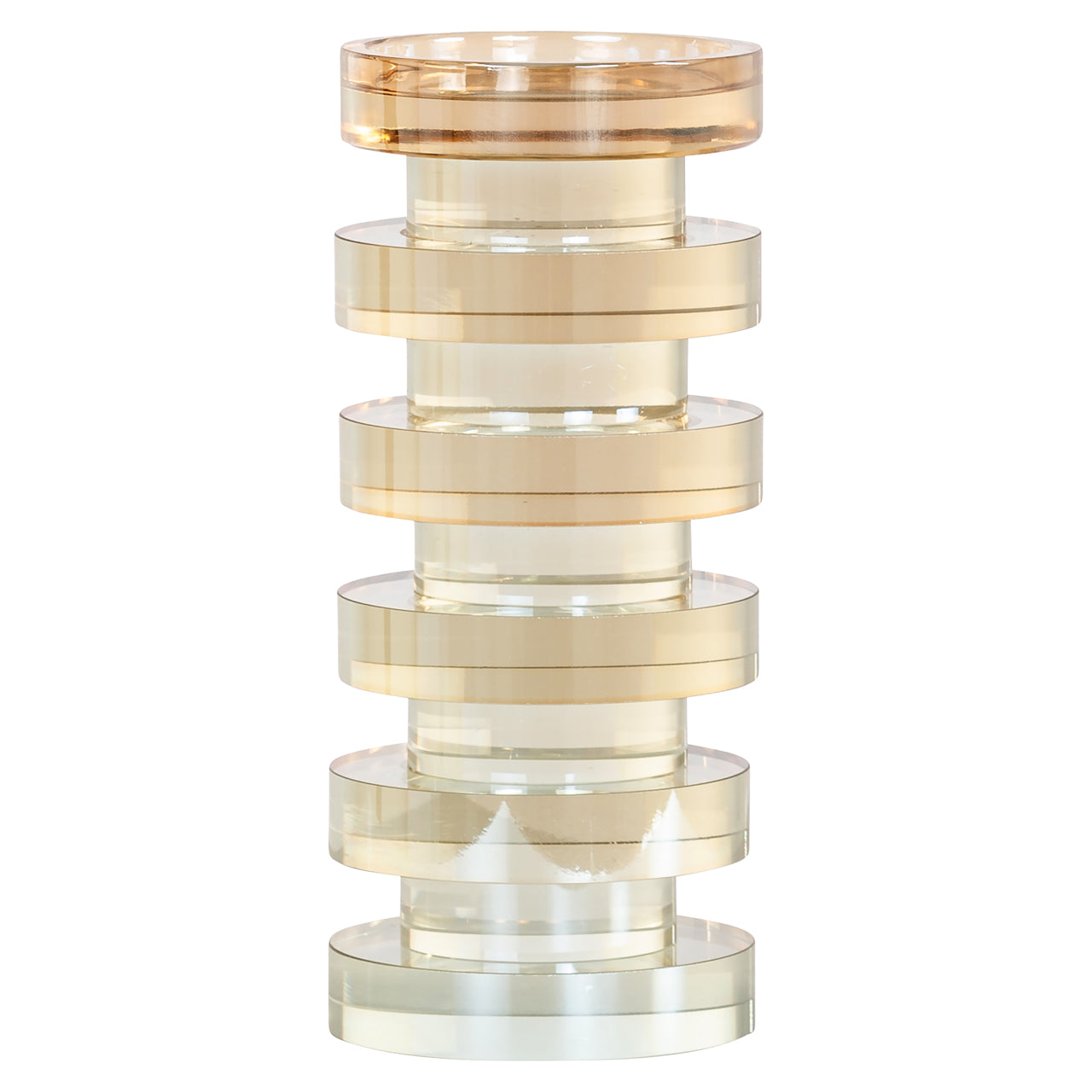 Candle holder Cira amber small