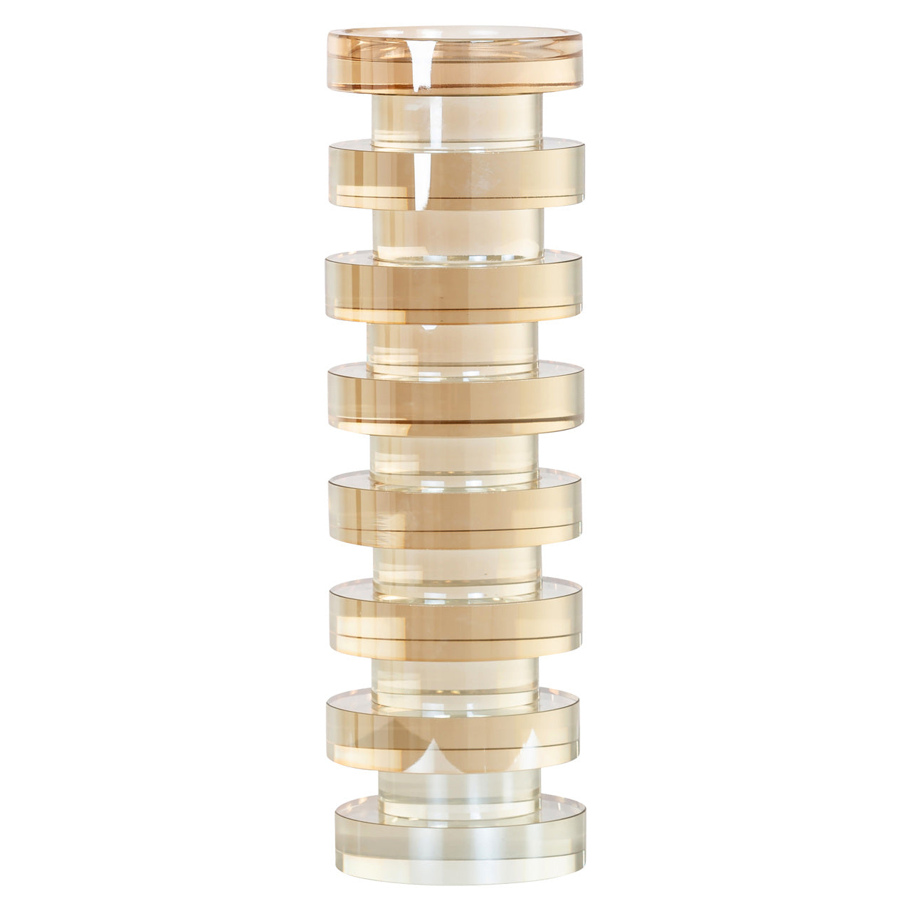 Candle holder Cira amber large