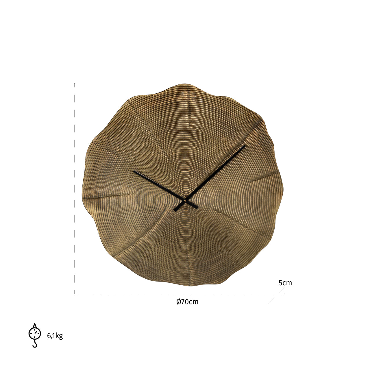Clock Alien gold