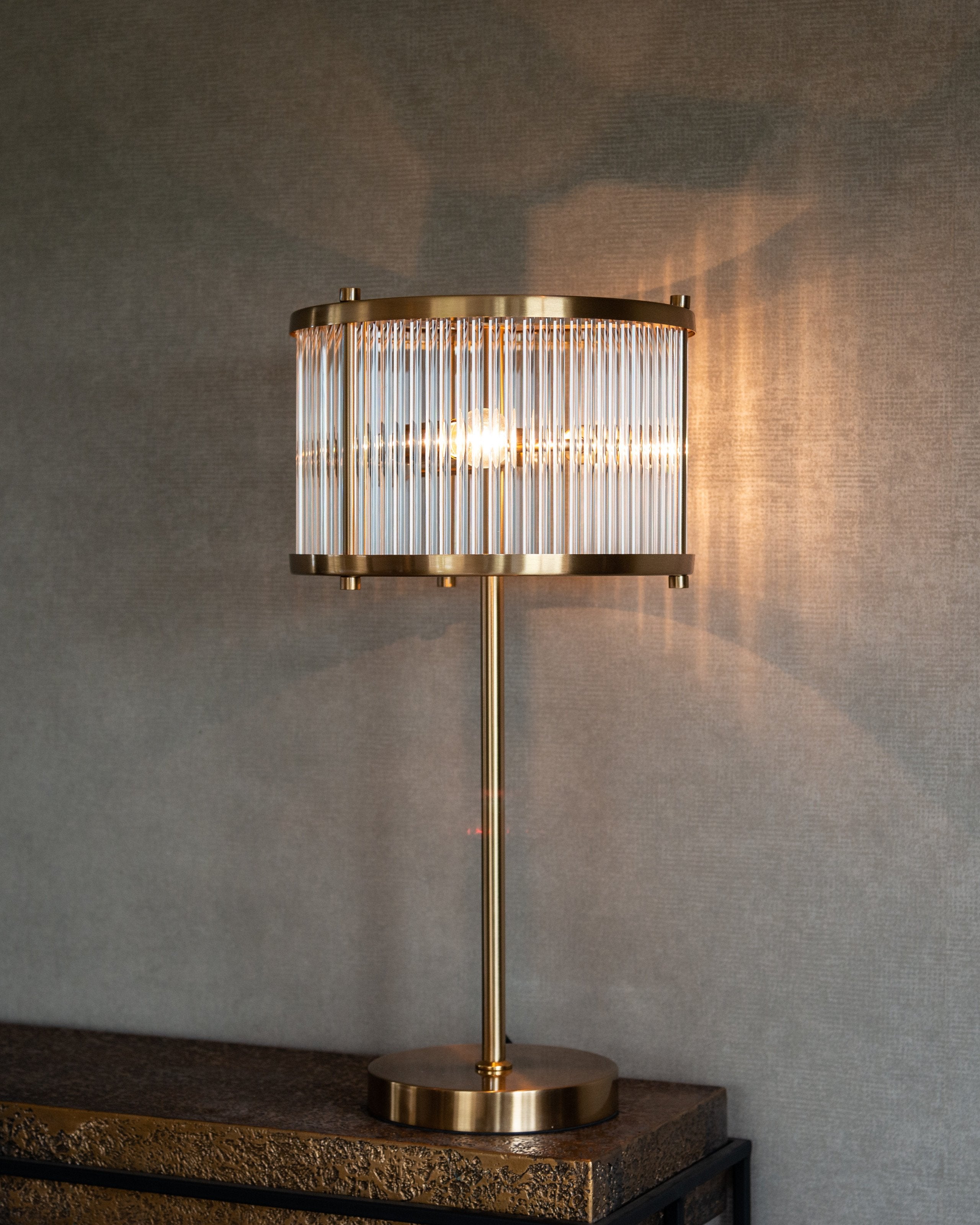 Table lamp Loiza brushed gold