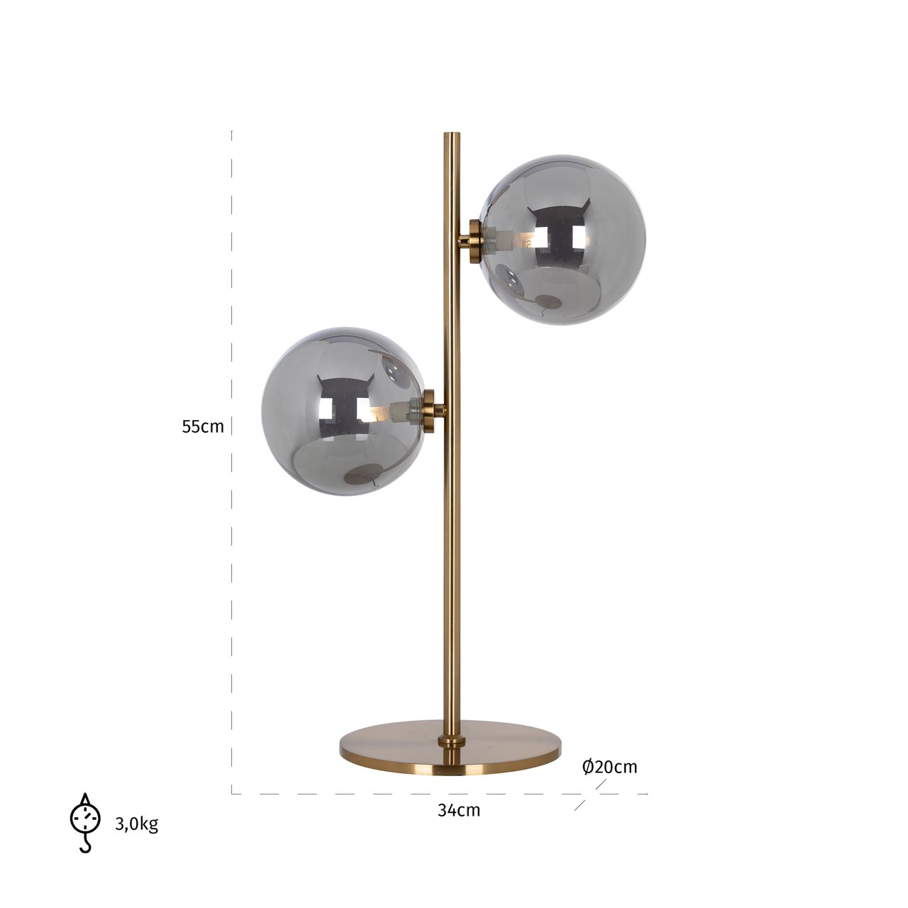 Table lamp Lise brushed gold