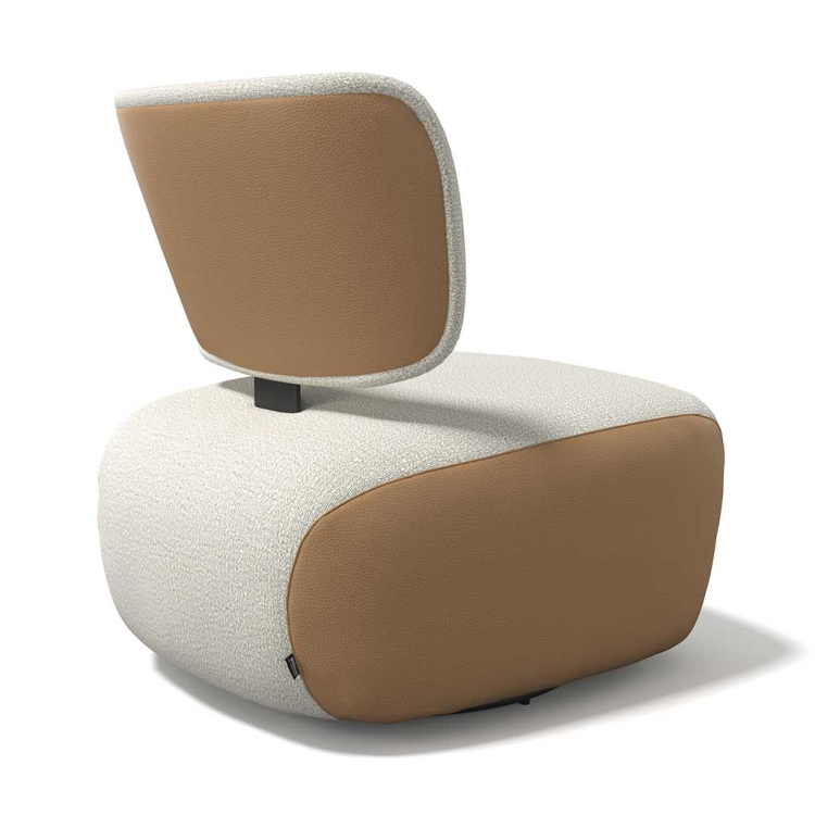 Lounge Chair Miro – Swivel Base – Oasis + Cognac