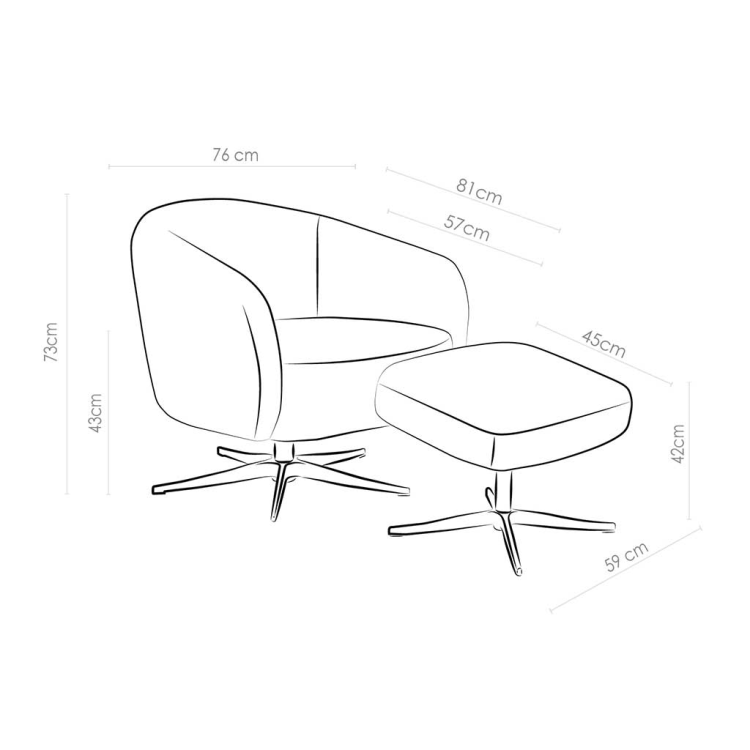 Lounge Chair Shepherd – Glore Ecru