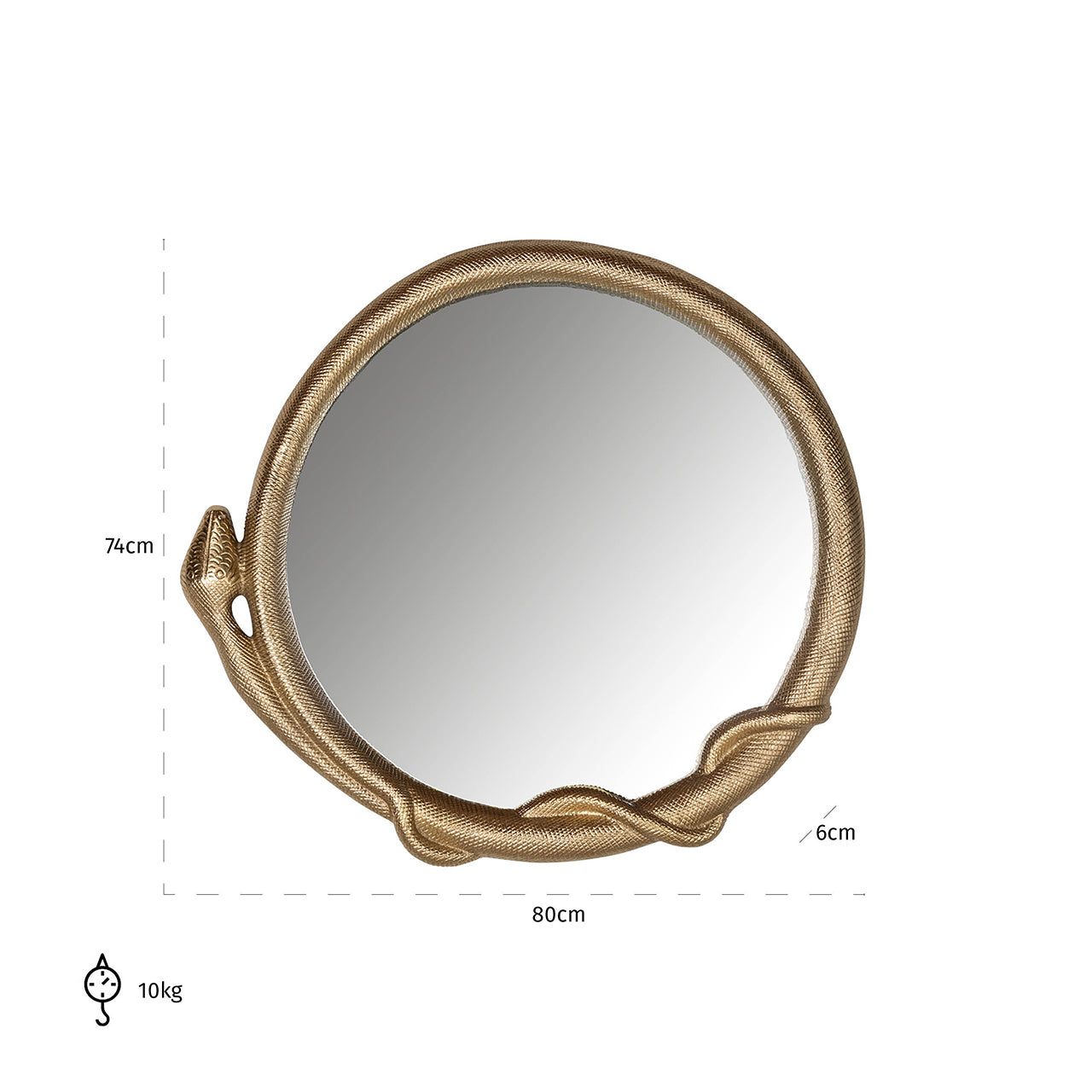 Mirror snake Fiona (Gold)