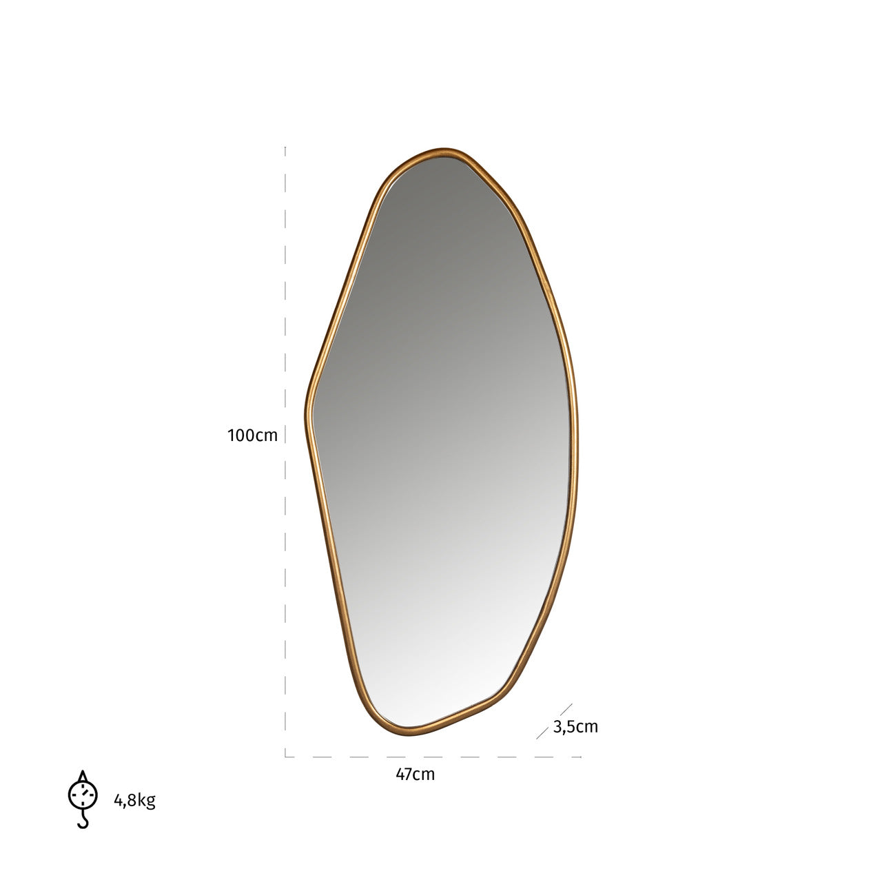 Mirror Eldon gold