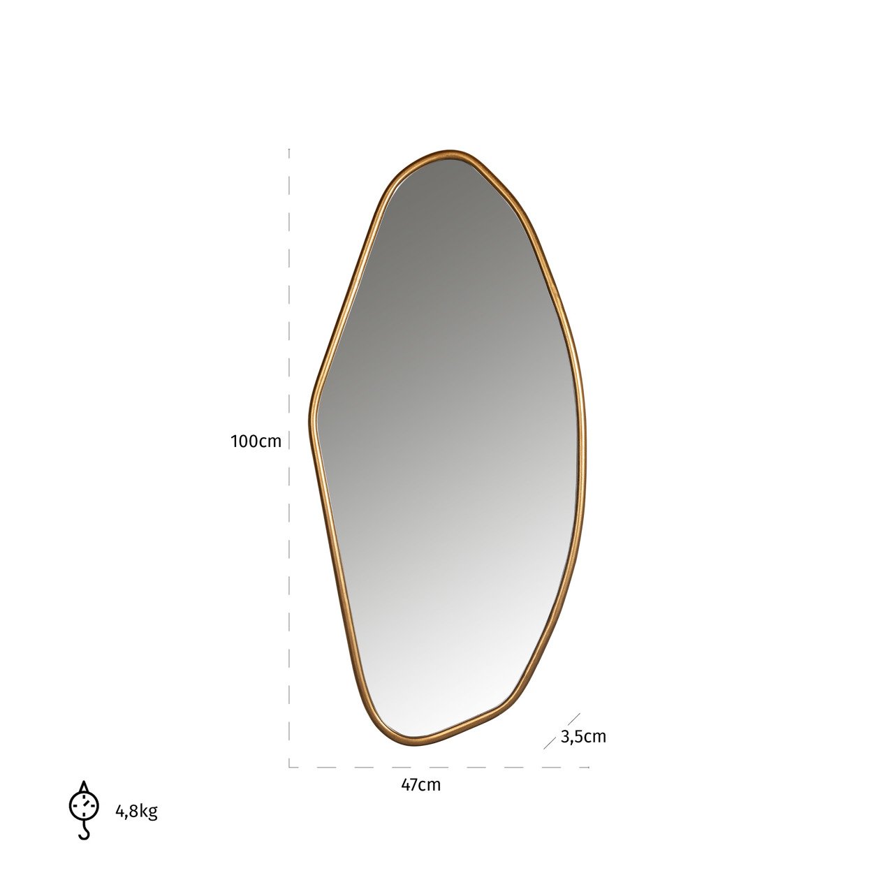 Mirror Eldon gold