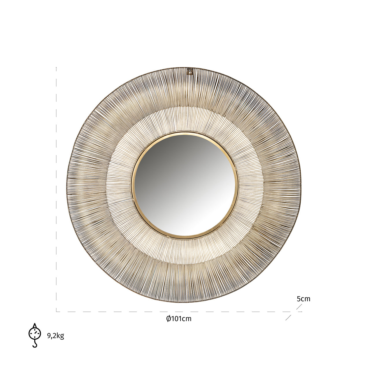 Mirror Aliza 101Ø (Brushed Gold)