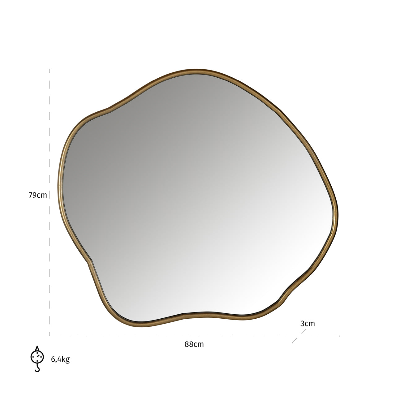 Mirror Allyson brushed gold