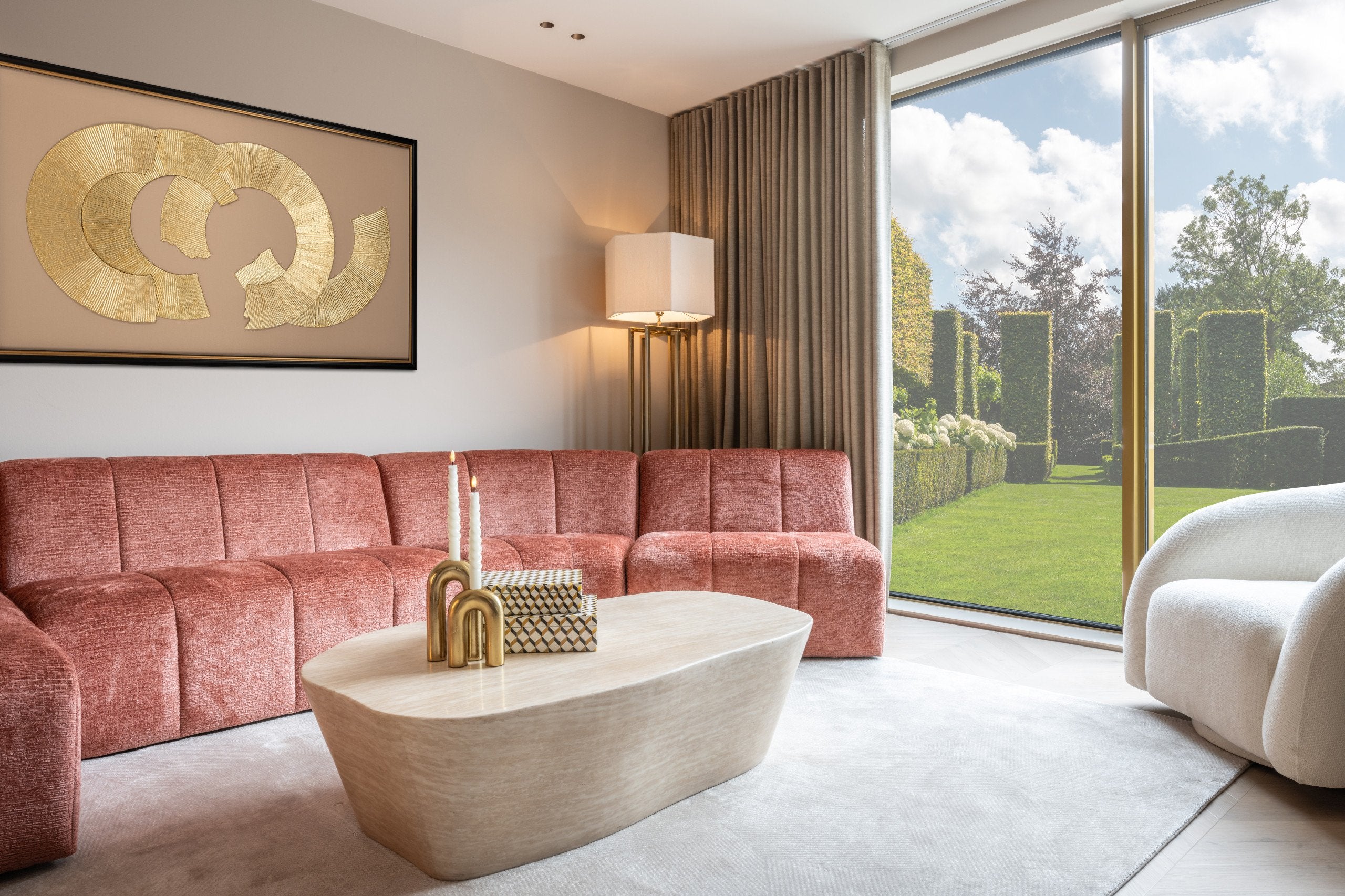 Candle holder Rowin gold large