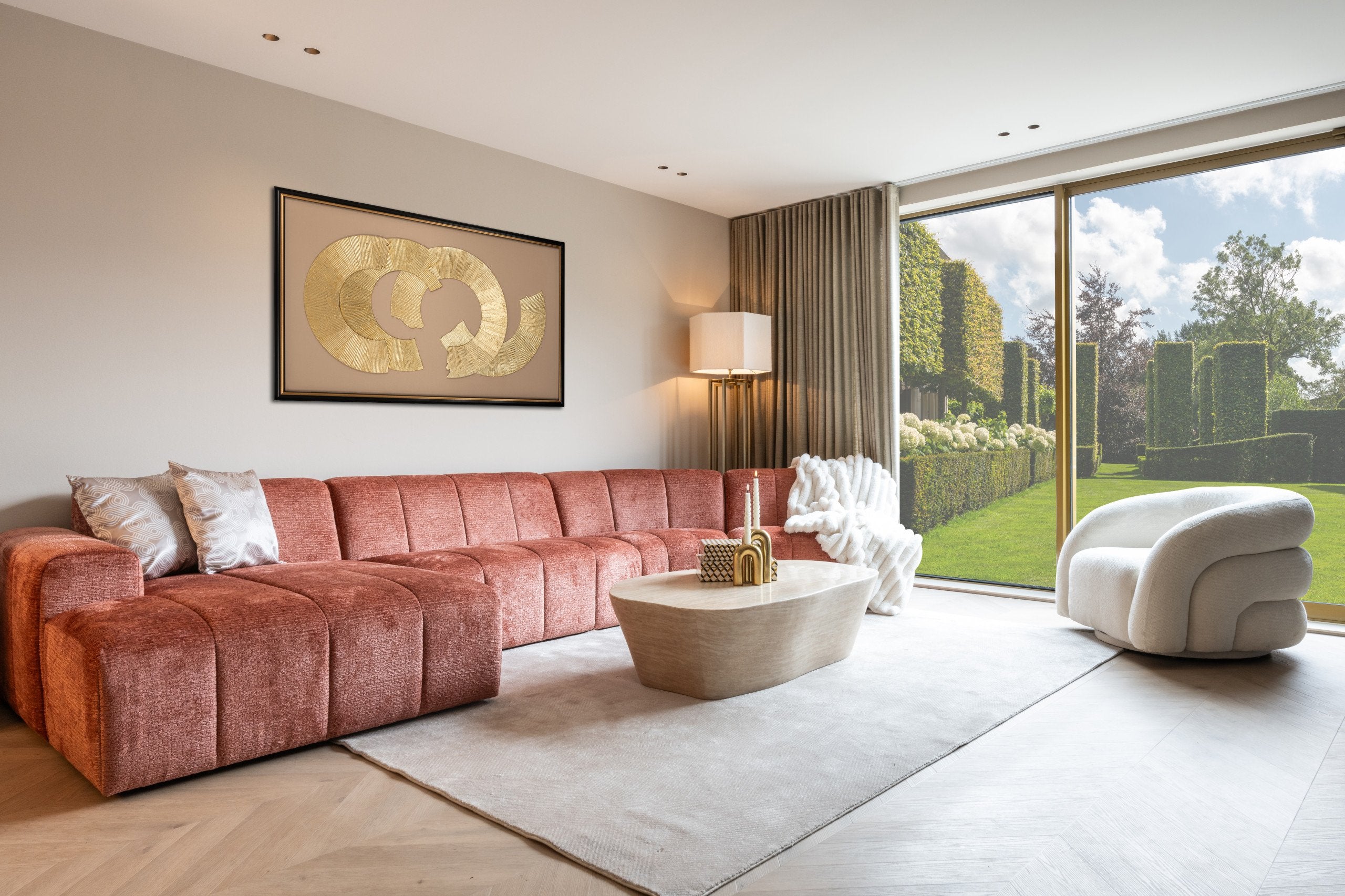 Candle holder Rowin gold large