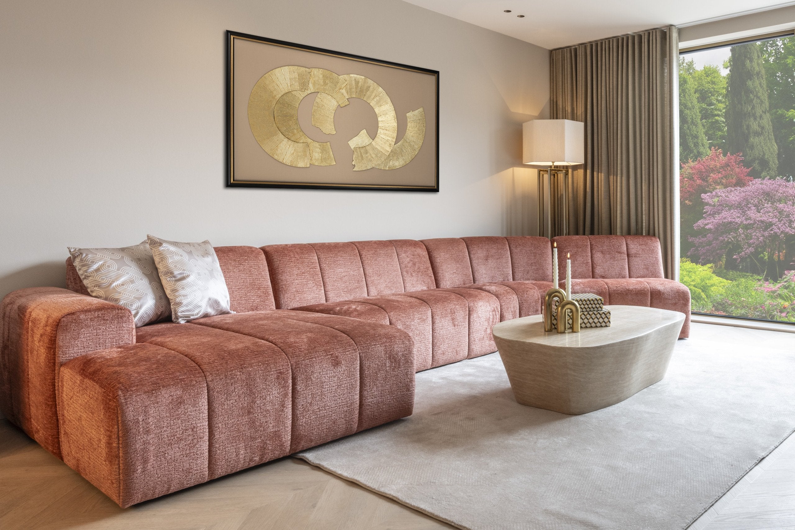 Candle holder Rowin gold large