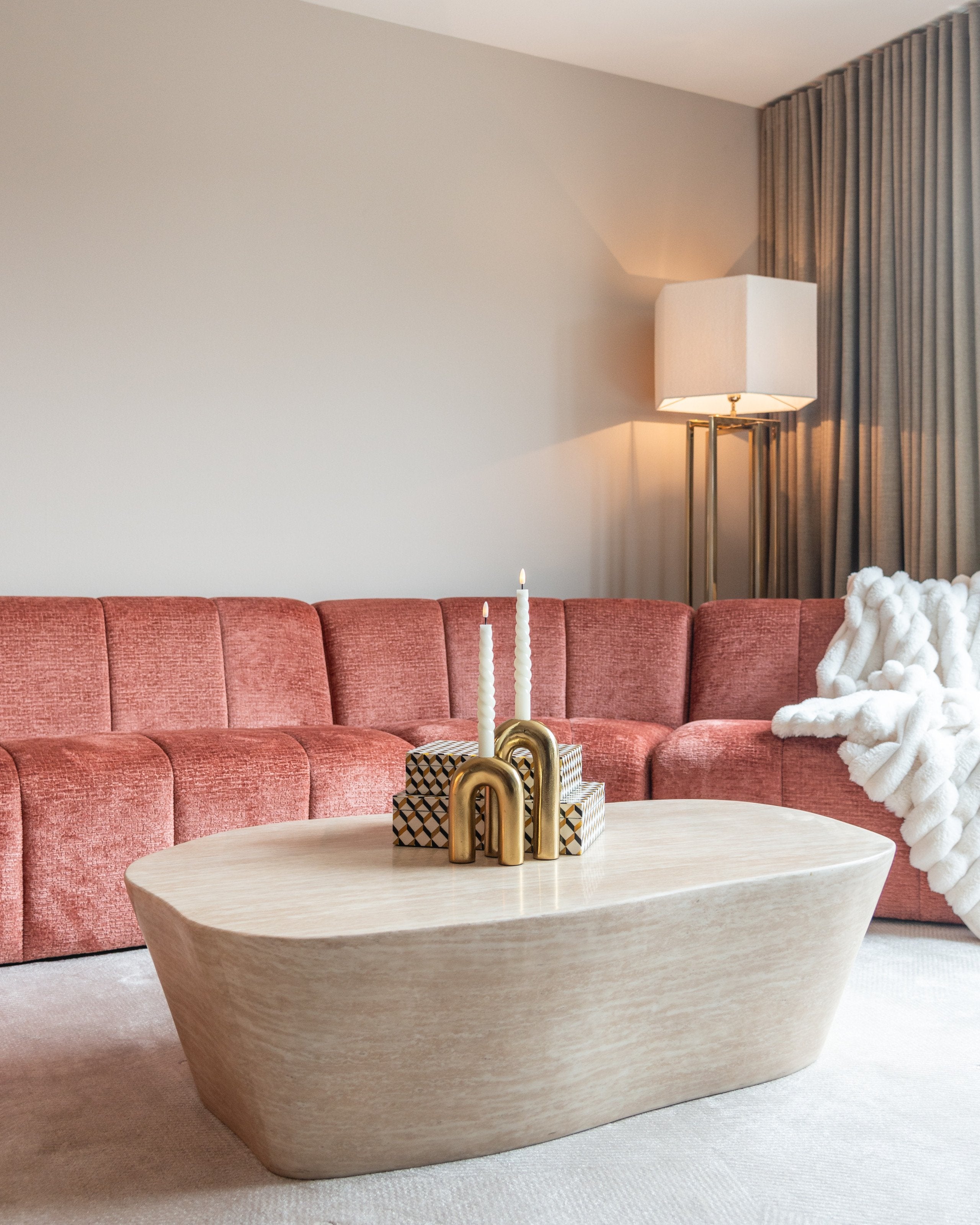 Candle holder Rowin gold large