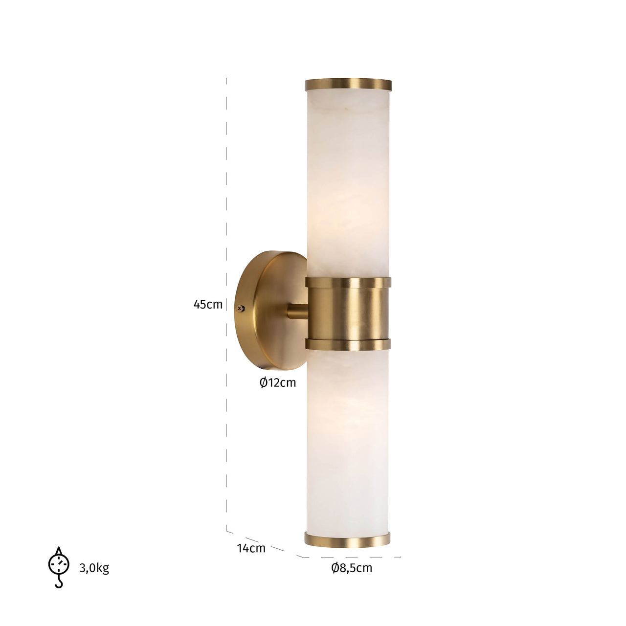 Wall lamp Charlize gold