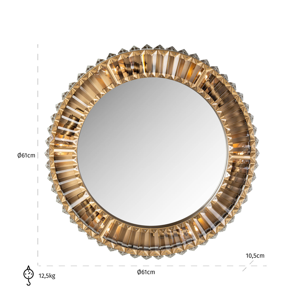 Wall lamp Becky gold