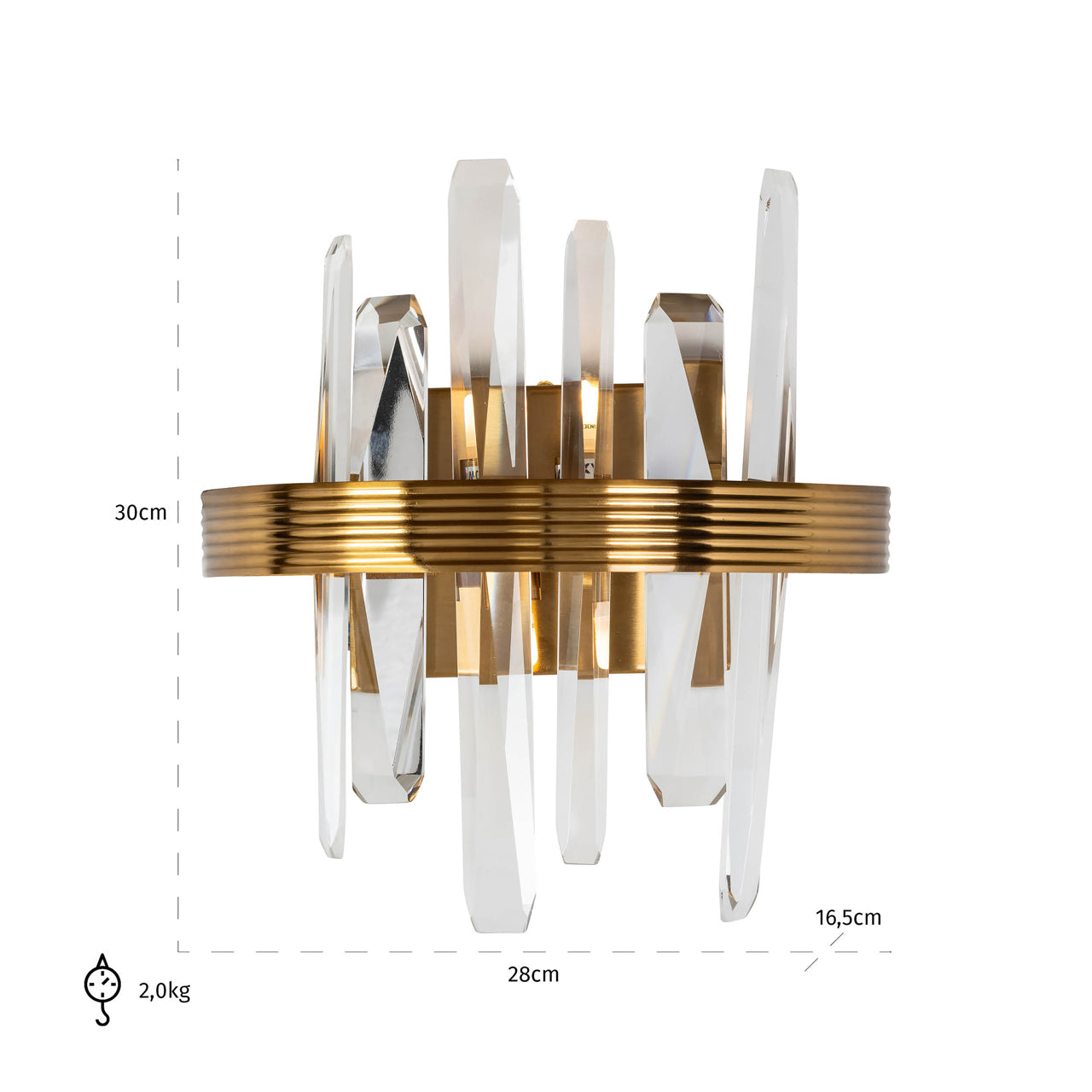 Wall lamp Brigh gold