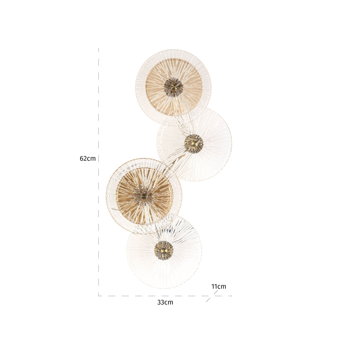 Wall lamp Linzi brushed gold