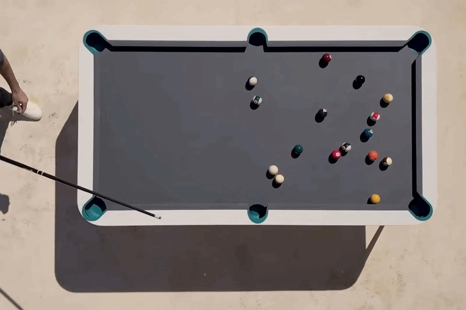 Outdoor Pool & Dining Table 7FT White