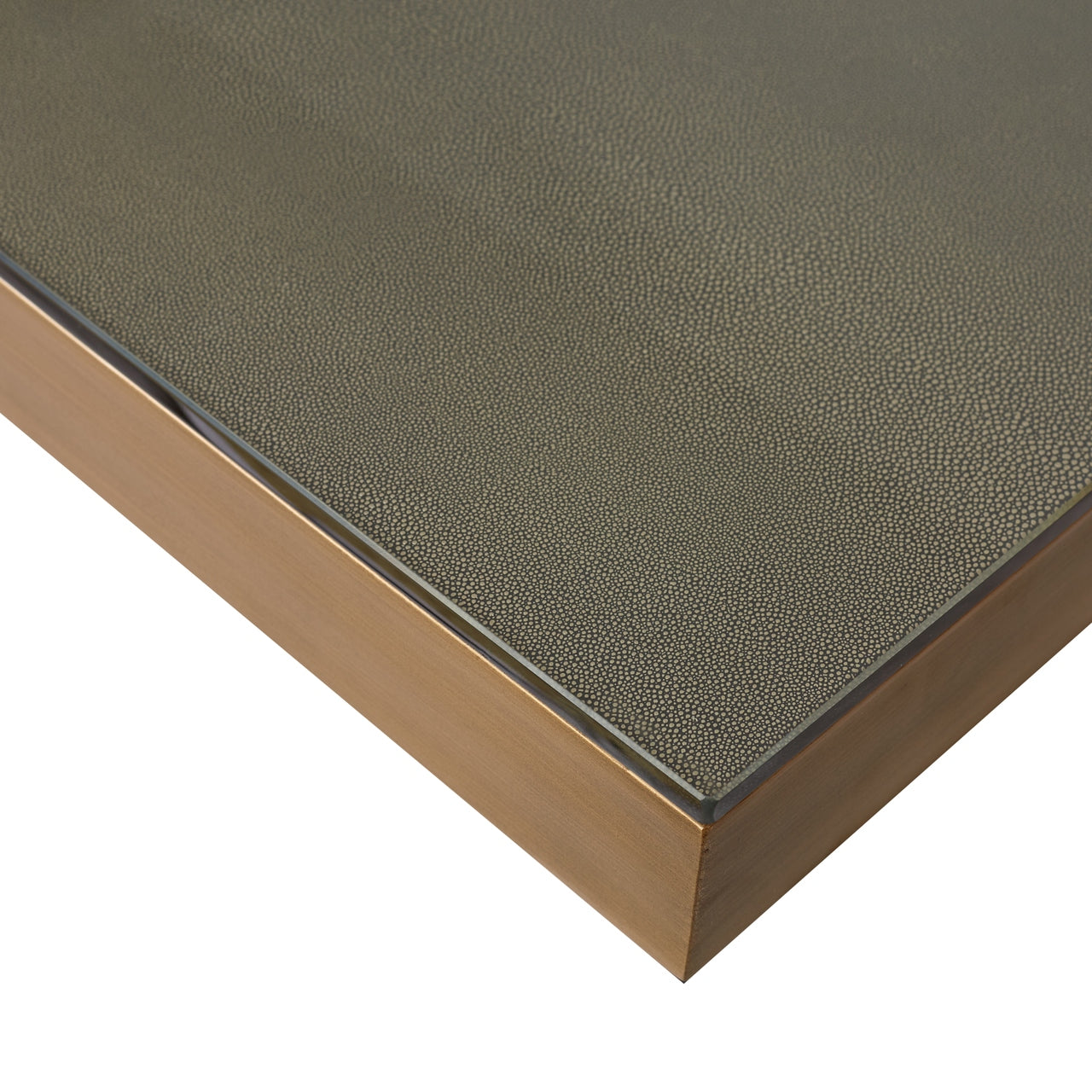 Dining table Bloomville brass shagreen incl. glass top 230