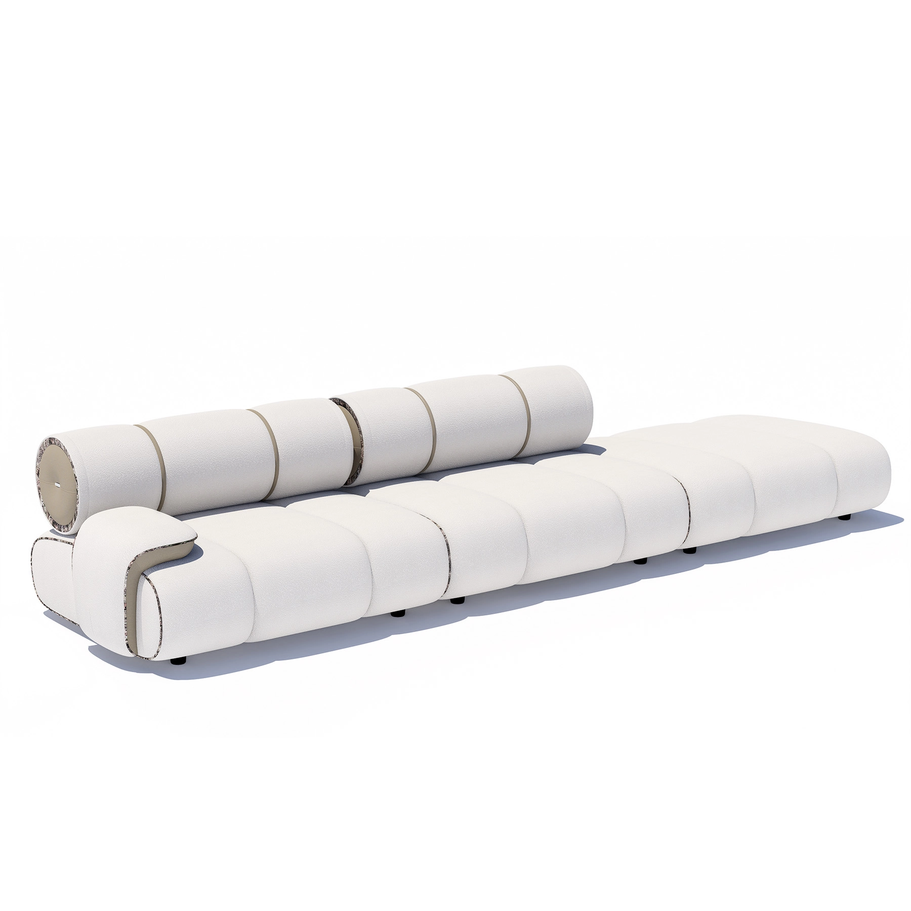 Sofa Orian White 382x116cm