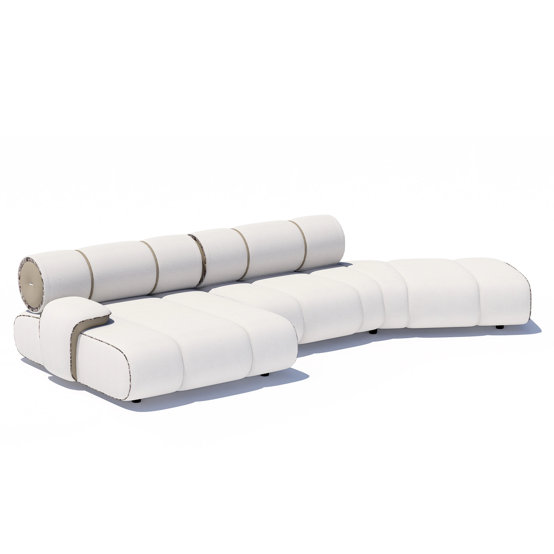 Sofa Orian White 154x386x164cm