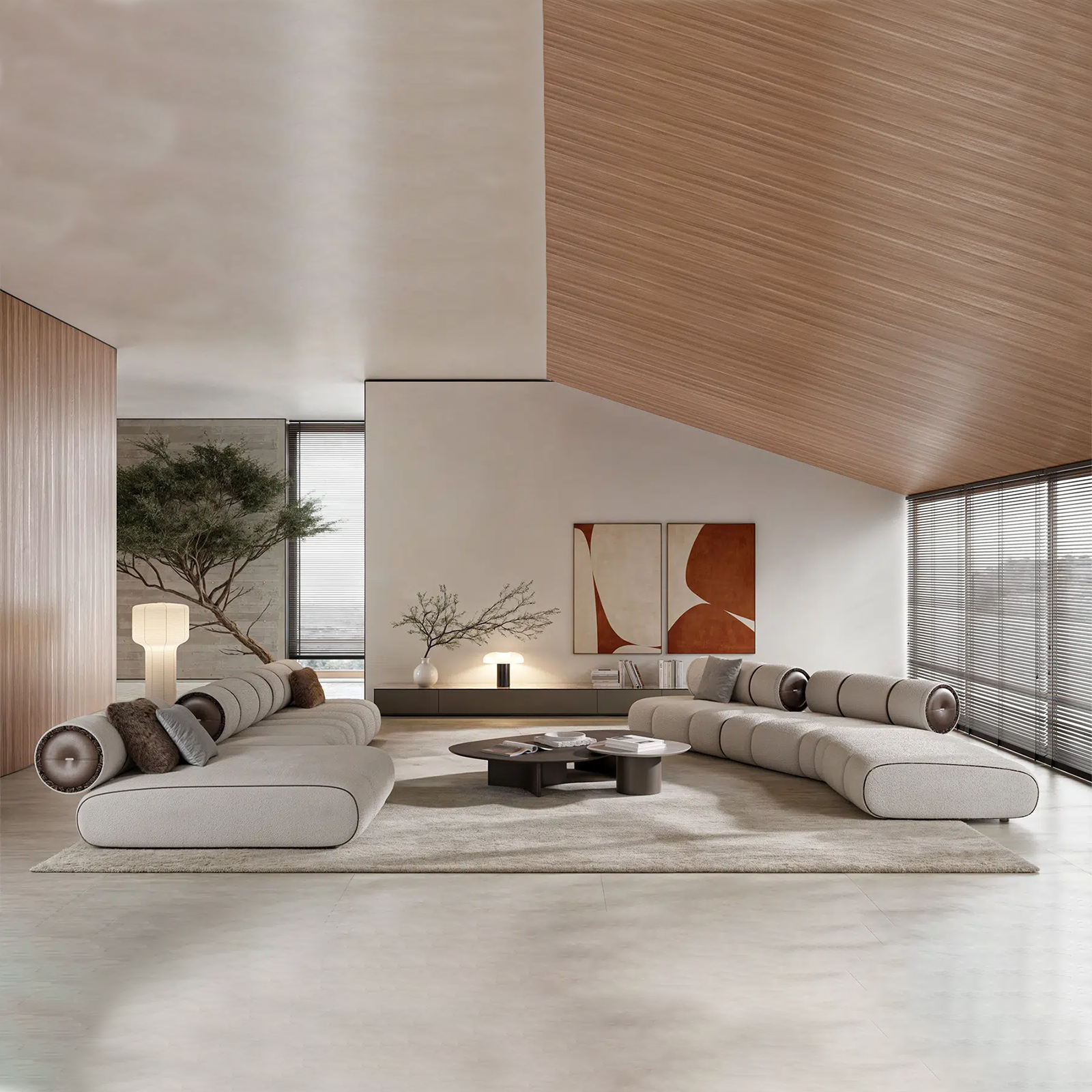 Sofa Orian White 116x395cm