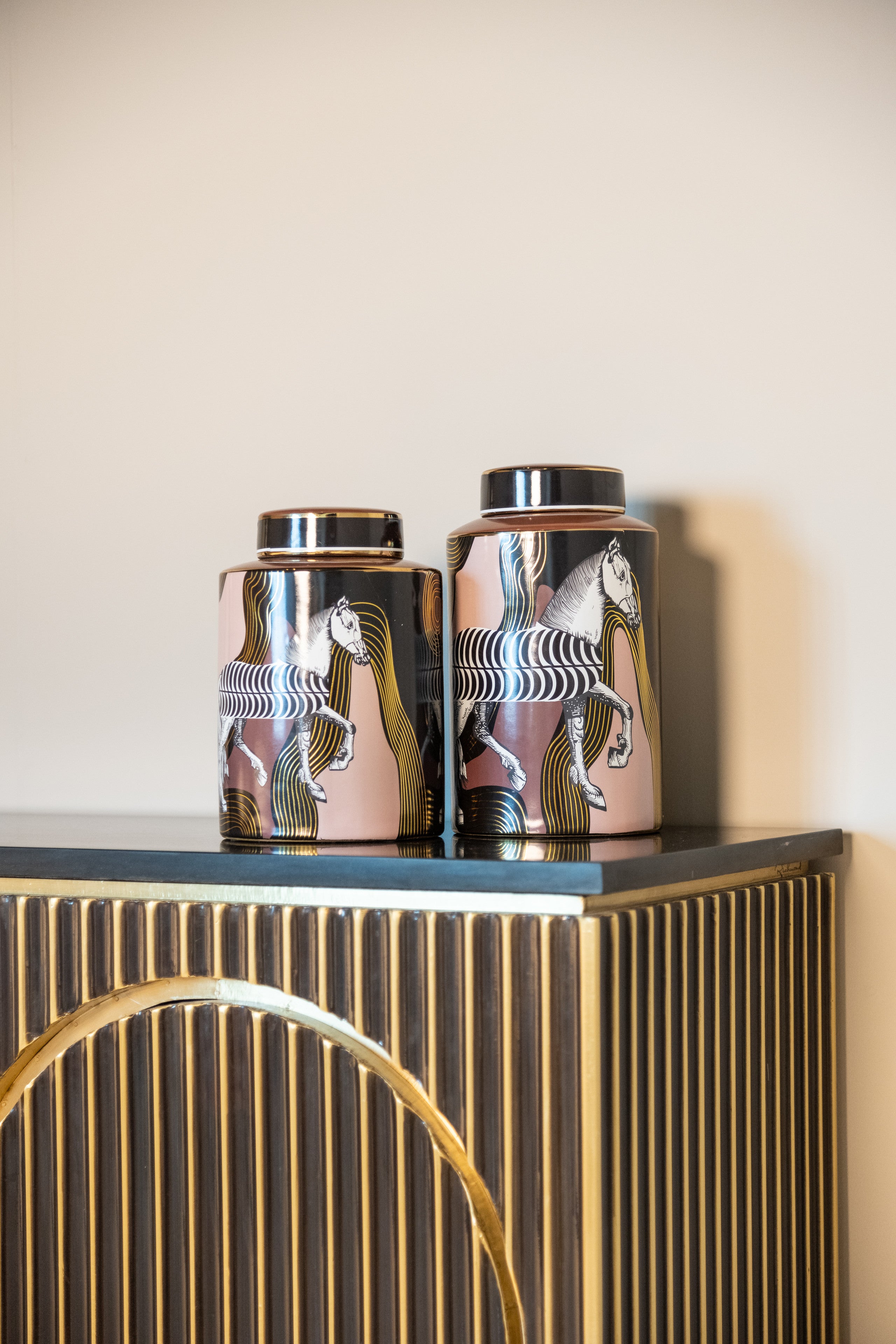 Sideboard Les Arcs brushed gold