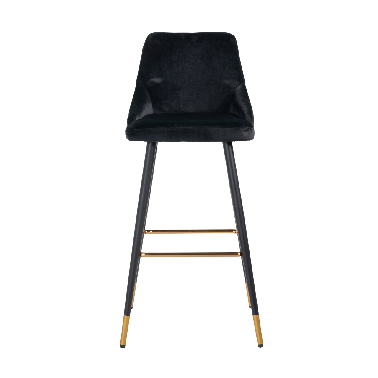 Bar stool Imani black velvet (Set of 2)