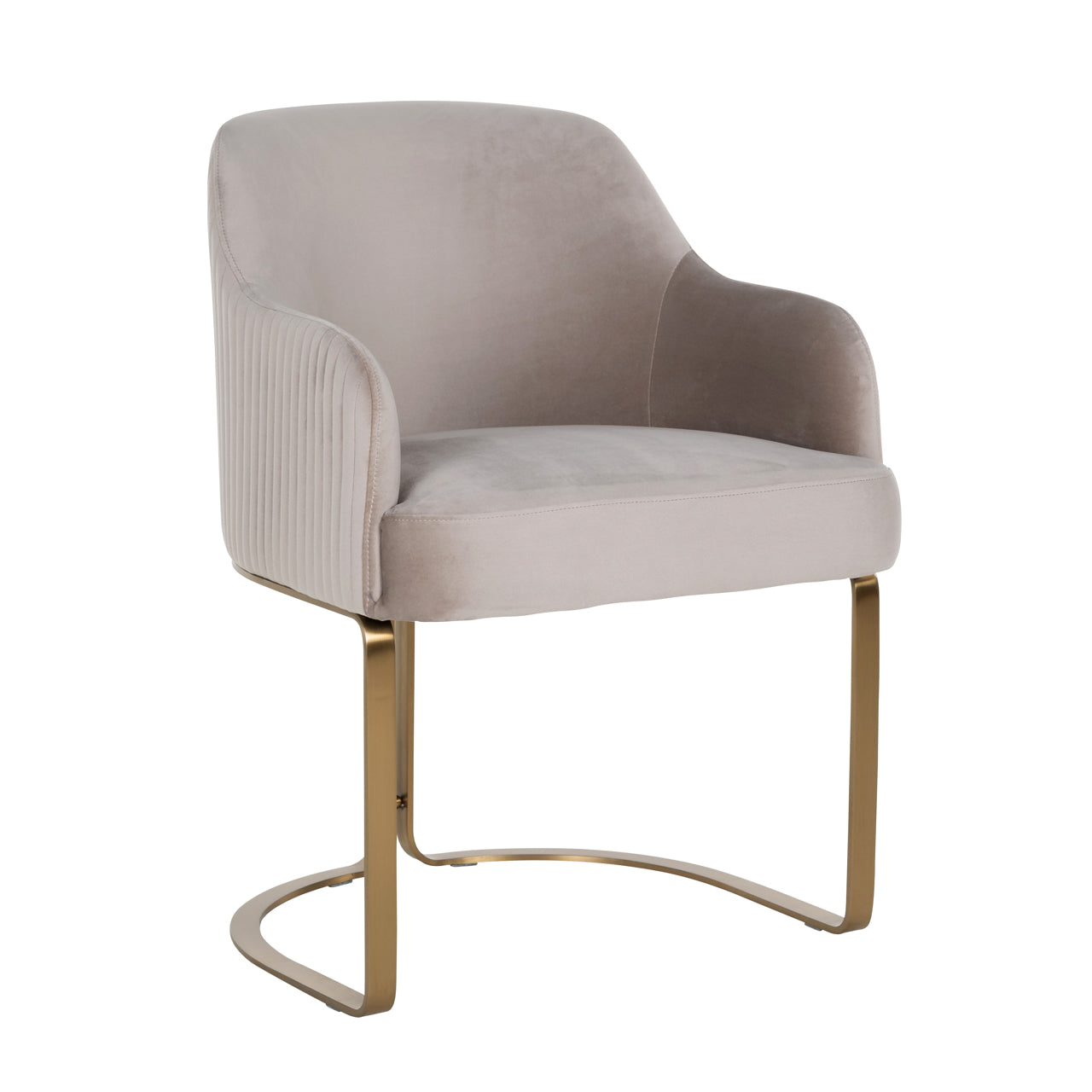 Dining chair Hadley khaki velvet fire retardant
