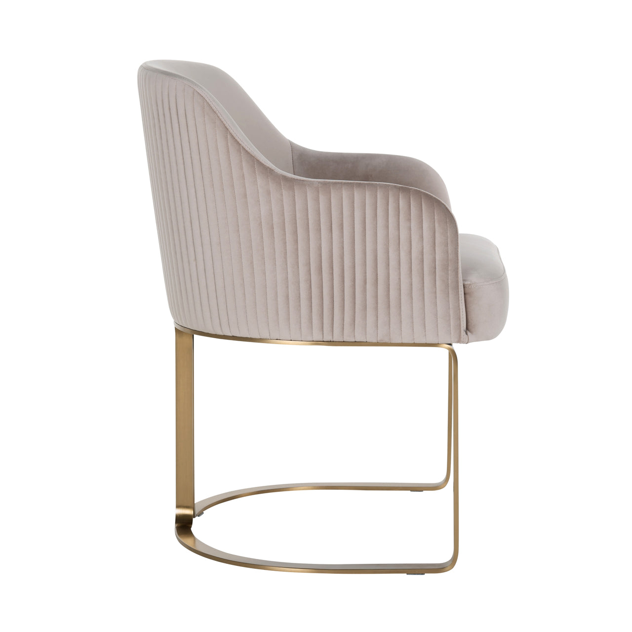 Dining chair Hadley khaki velvet fire retardant