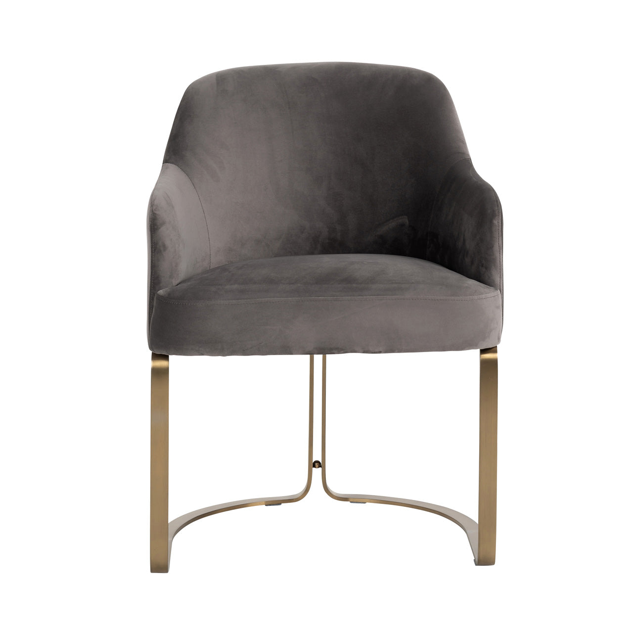 Chair Hadley - stone velvet / brushed gold (Quartz Stone 101)