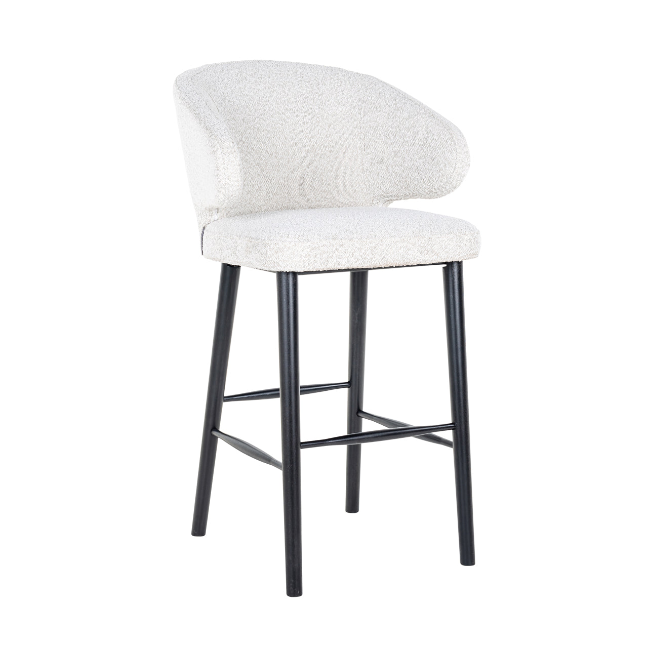Bar stool Indigo white bouclé