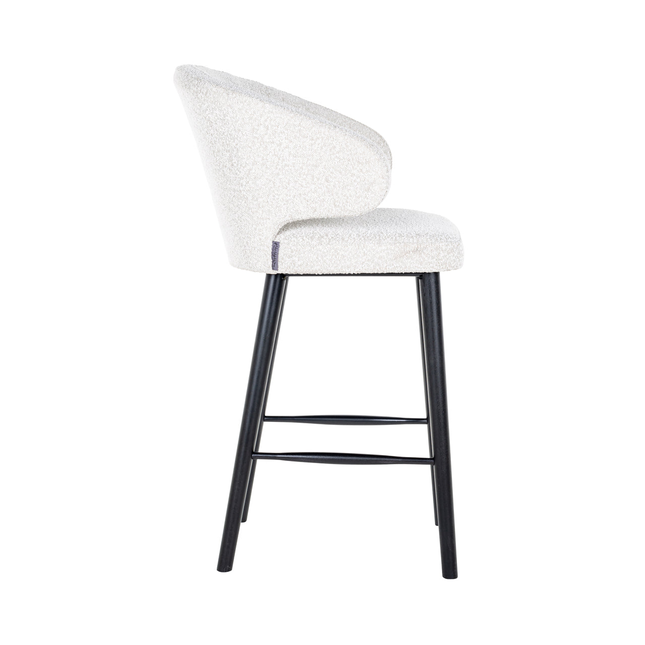 Bar stool Indigo white bouclé