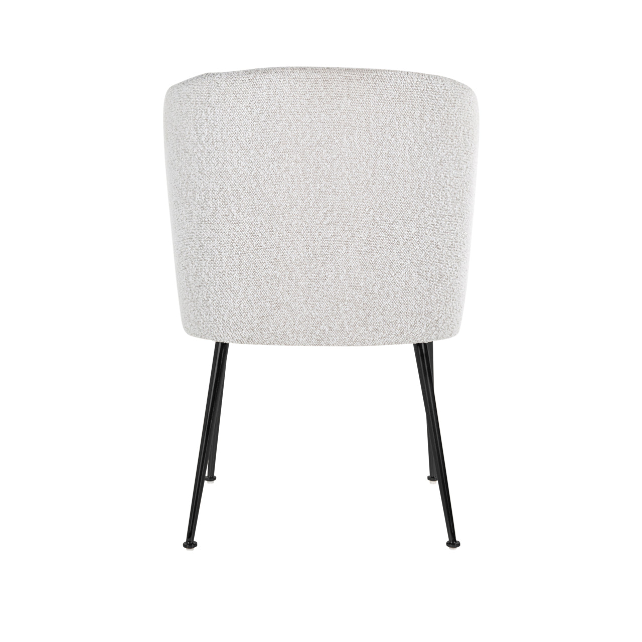 Dining chair Fallon white bouclé