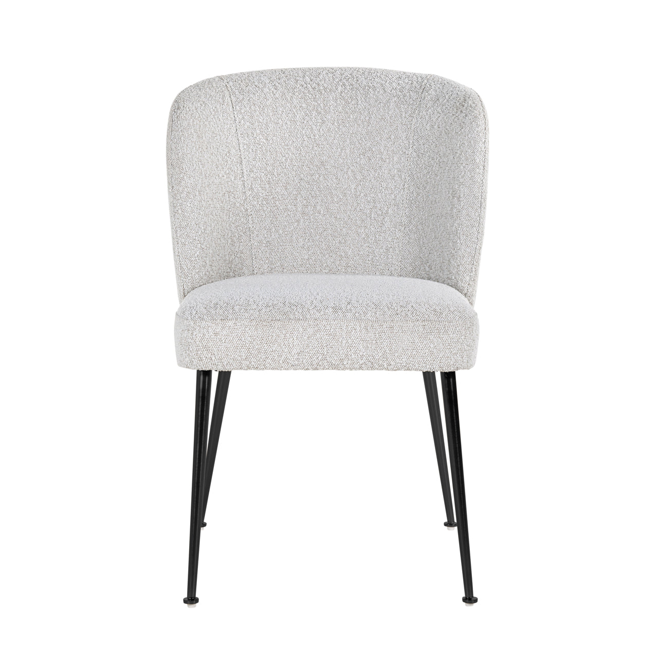 Dining chair Fallon white bouclé